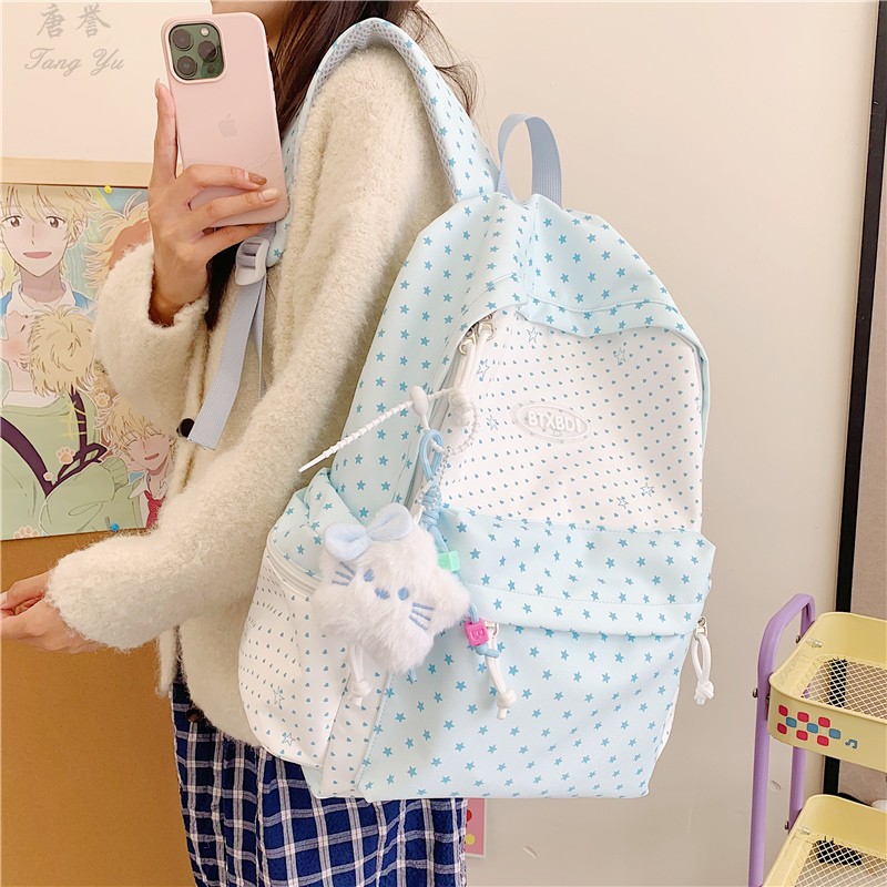 书包女简约初中生高中轻便双肩包