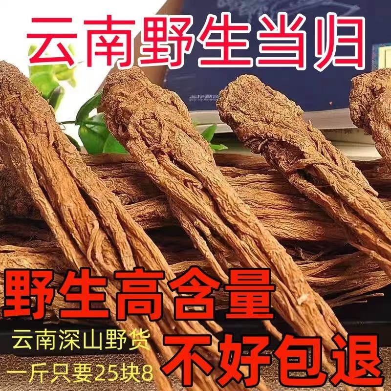 云南野生当归个子500g包邮当归中药材正品当归个整根可煲汤泡酒