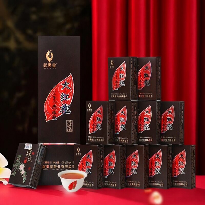 武夷星五香系列烟条蕴藏八载陈香大红袍茶叶特级礼盒装108g
