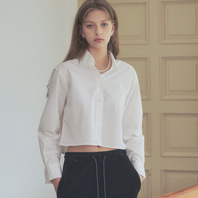 今年流行短款内搭衬衫女2025秋装减龄显高高端舒适矮个子打底衬衣,女装/女士精品,衬衫,淘宝优惠券,粉丝福利购,淘宝优惠卷