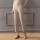 子女夏季 2024新款 九分高腰垂感西装 杏色裤 裤 直筒烟管裤 休闲裤 显瘦