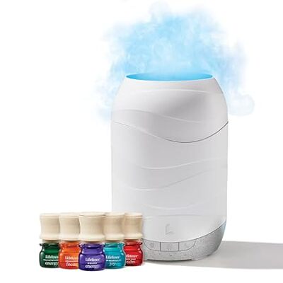 200 ML Waves Ultrasonic Diffuser with Cascading Mist + Es