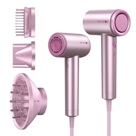Hair Dryer with Diffuser， 1400W Professional High Speed 5