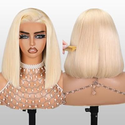 6×5 Blonde 613 Bob Wig Human Hair Wear and Go Glueless Wi