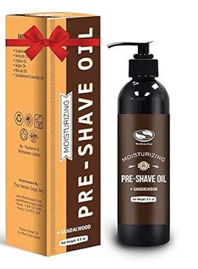The Henna Guys 8 fl. Oz， Sandalwood Pre Shave Oil for Men