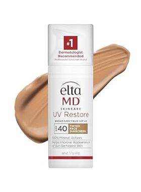 EltaMD UV Restore Tinted Face Sunscreen， SPF 40 Tinted Mi