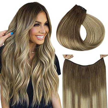 HOTBANANA Wire Hair Extensions， 18 inch 95g Walnut Brown