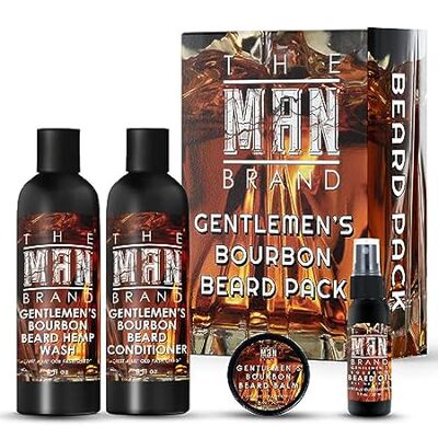 Gentlemen's Bourbon Beard Pack for Men by The Man Brand -