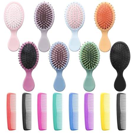 16 Pack Mini Hair Brush， Travel Detangling Brush ANSLCA B
