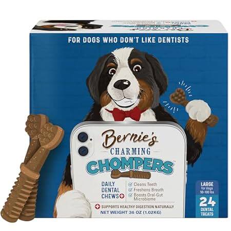 Bernie's Charming Chompers - Daily Dental Chews for Dogs