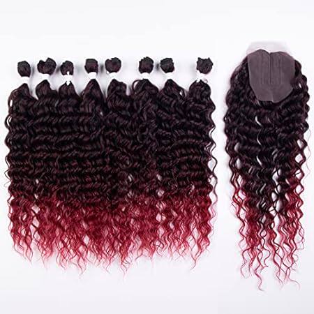 DéBUT Synthetic Hair 8 Bundles with Simple Closure Water