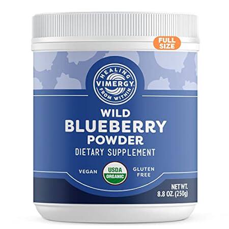 Vimergy USDA Organic Wild Blueberry Supplement Powder， 62