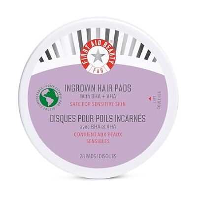First Aid Beauty Ingrown Hair Pads with BHA + AHA – Ingro