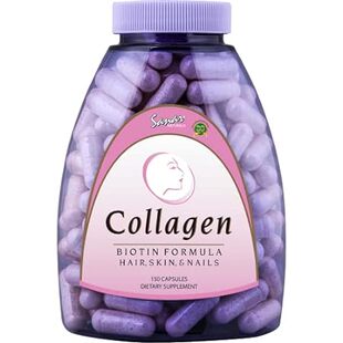Sanar Naturals Collagen Pills with Biotin， Vitamin C - Su