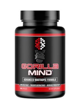 Gorilla Mind Nootropic Formula (150 Capsules) - Best Caff
