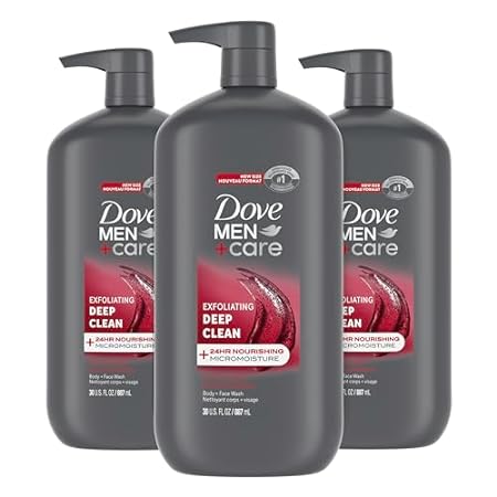 DOVE MEN + CARE Body and Face Wash Exfoliating Deep Clean