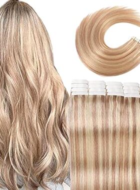 VINBAO 20 PCS Tape In Hair Extensions Real Human Hair Inv