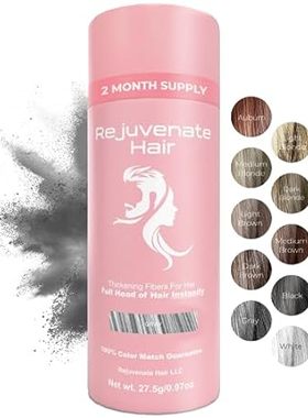 Fibers for Thinning Hair (Gray)， Undetectable Hair Powder