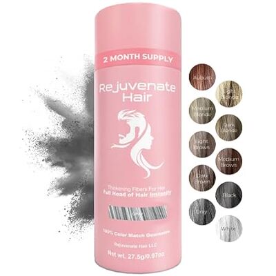 Fibers for Thinning Hair (Gray)， Undetectable Hair Powder