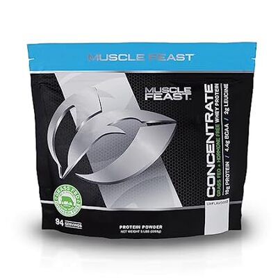 Muscle Feast Grass-Fed Whey Protein Concentrate Powder， A