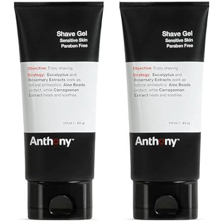 Anthony Shave Gel for Sensitive Skin – Non-Foaming， Sooth