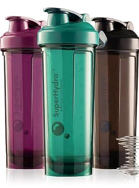 Super Hydro Protein Shaker Bottle [3 PACK] - 28 Oz. BPA-F