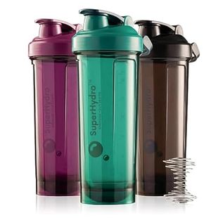 Super Hydro Protein Shaker Bottle [3 PACK] - 28 Oz. BPA-F