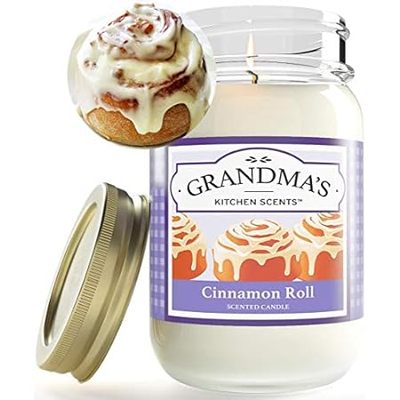 Cinnamon Roll Scented Candle for Home | Non Toxic Long La