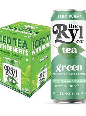 Ryl Iced Tea， Green， Antioxidant Superblend， Zero Sugar，