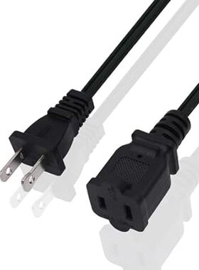 2 Prong Extension Cord 1FT，Short Flexible Extension Cable