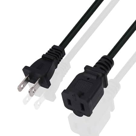 2 Prong Extension Cord 1FT，Short Flexible Extension Cable