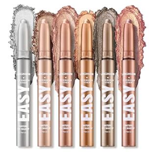 LANGMANNI Eyeshadow Stick， 6 PCS Waterproof Multi-Color E