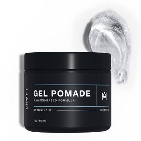 CRVFT Gel Pomade 4oz | High Shine/Medium Hold | Water Bas