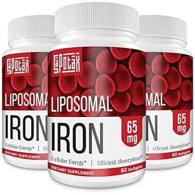 Liposomal Fe Iron Supplement for Women，65 mg Iron Supplem
