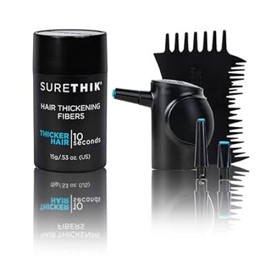 Hair Building Fibers， 15G， with BONUS Pump Applicator， Ha