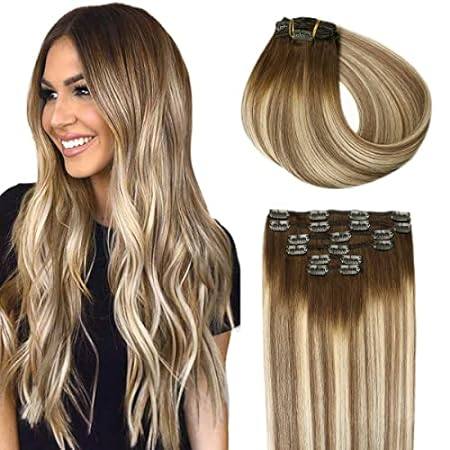 SURNEL Human Hair Clip Extensions 6pcs 120g 18 Inch Balay