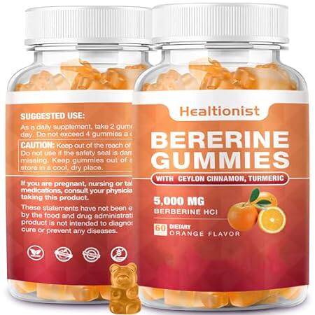 2 Packs Berberine with Gummies Ceylon Cinnamon - 5000mg H