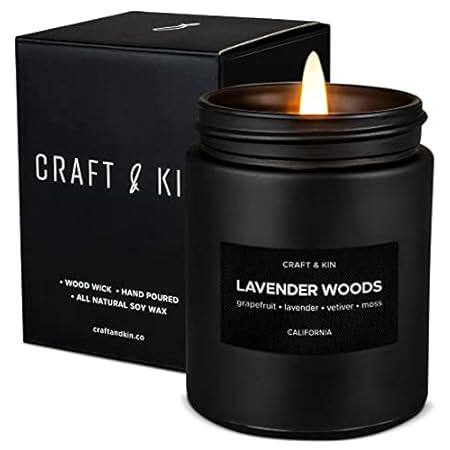 Scented Candles for Men | Lavender and Wood Scented Candl