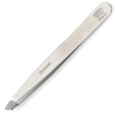 Diamond Tip Slant Tweezer， Stainless Steel Precision Twee
