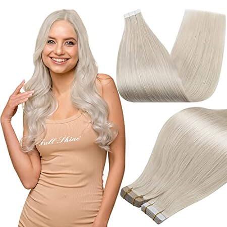 Full Shine Tape in Hair Extensions Human Hair Blonde Colo