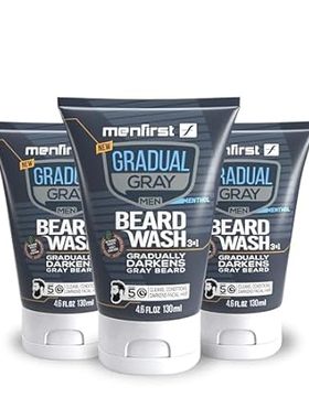 MENFIRST Gradual Gray Darkening Beard Wash - Gray Reducin