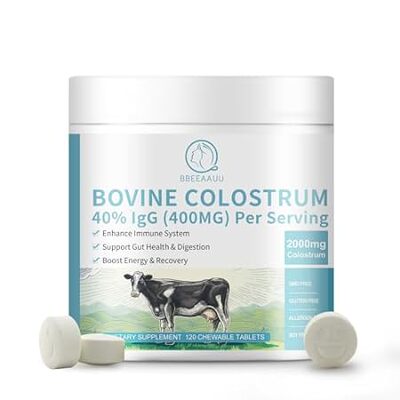 Bovine Colostrum 120 Chewable Tablets， 2000mg Colostrum S
