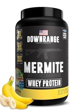 DownRange Mermite Whey Protein Powder， Post Workout Muscl
