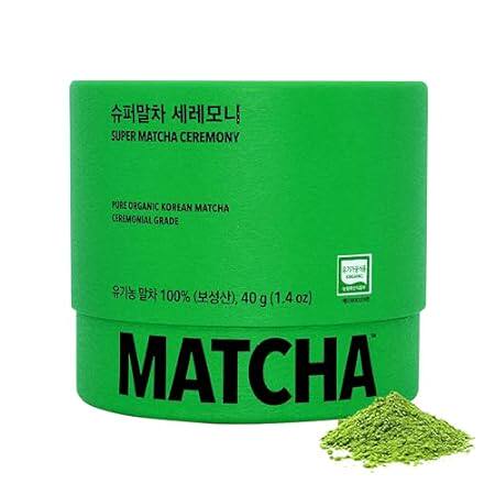SUPER MATCHA Organic Ceremonial Grade Matcha Powder， Sing