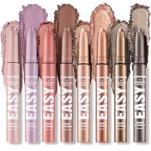 LANGMANNI Eyeshadow Stick，8 PCS Waterproof Multi-Color Ey