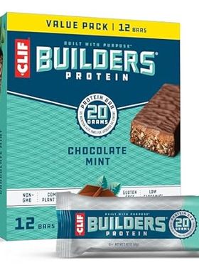 CLIF Bar Builders - Chocolate Mint Flavor - Protein Bars