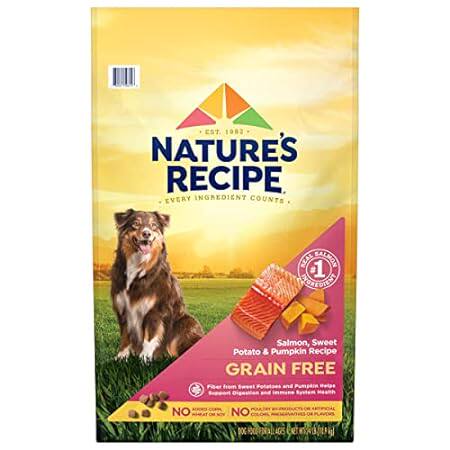 Nature′s Recipe Dry Dog Food， Grain Free Salmon， Sweet Po