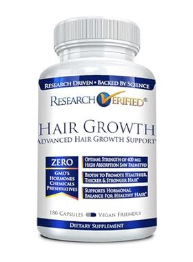 Research Verified Hair Growth Support - with Biotin， DHT
