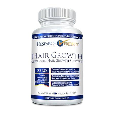 Research Verified Hair Growth Support - with Biotin， DHT