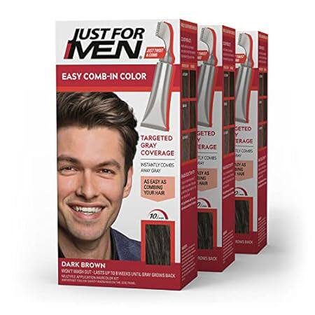Just For Men Easy Comb-In Color Mens Hair Dye， Easy No Mi